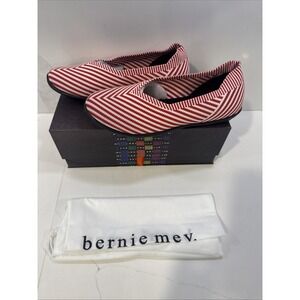 Bernie Mev New York Shoes Valerie Red & White Size 38 US 7 NIB BM6